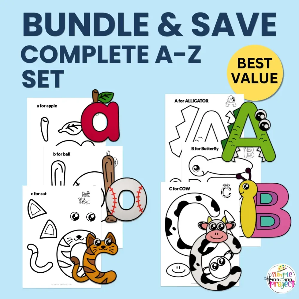Make learning capital letters hands-on and fun! This printable pack includes 52 uppercase alphabet cut & paste crafts, perfect for preschool, kindergarten, or homeschool. Teachers love the no-prep, print-and-go format, and parents love the screen-free activities that keep kids engaged, creative, and proud of their work.