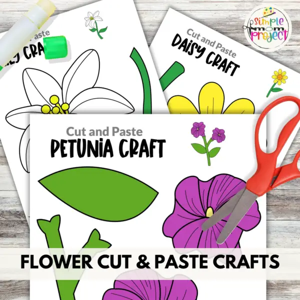 Full Colored Flower Cut and Paste Craft Templates - Image 5