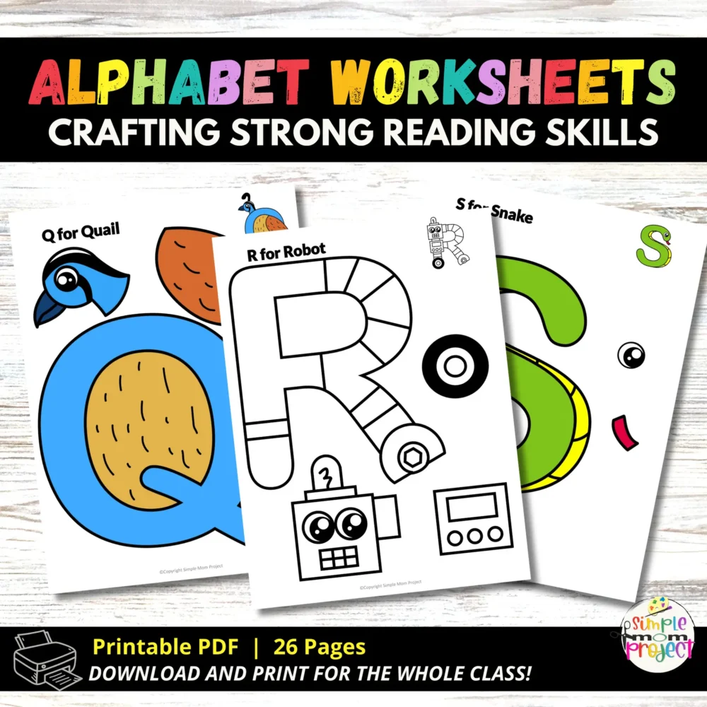 54 ULTIMATE Alphabet Cut and Paste Craft Printable Templates | Full Colored & Black and White - Image 3
