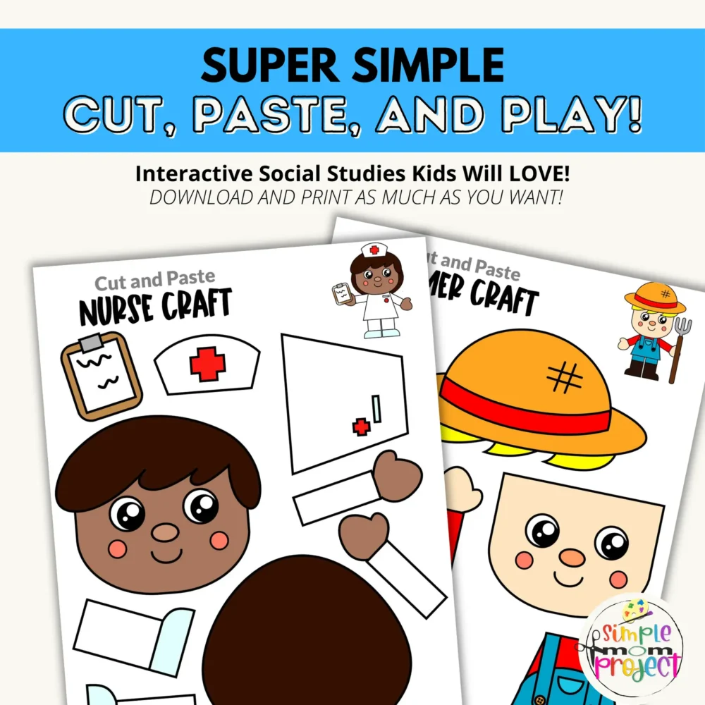 10 Full Colored Community Helper Craft Templates - Image 4