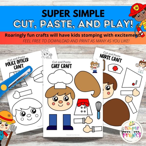 Are you on the hunt for adorable community helper crafts to jazz up your preschool or kindergarten crew? These super cute and simple crafts featuring dentists, police officers, firefighters, doctors, construction workers, teachers, and vets are the perfect additions to your lesson plan! Let the kiddos have a blast turning them into puppets or working on them as fun worksheets. Don't wait, hit print and get crafting now!