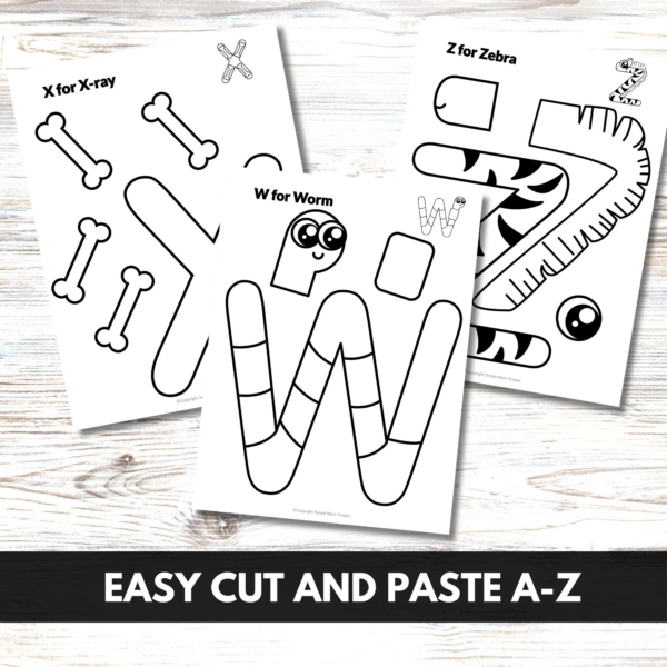 Are you on the hunt for some snazzy printable alphabet letter crafts to jazz up your little one's learning journey from A to Z? These cool black and white alphabet crafts are a breeze to create and are bursting with fun for preschool, kindergarten, and even toddlers! Stick them on a paper plate or construction paper for an extra pop of pizzazz. Dive into the world of coloring with these ABC crafts and snag your very own printable black and white alphabet bundle today!