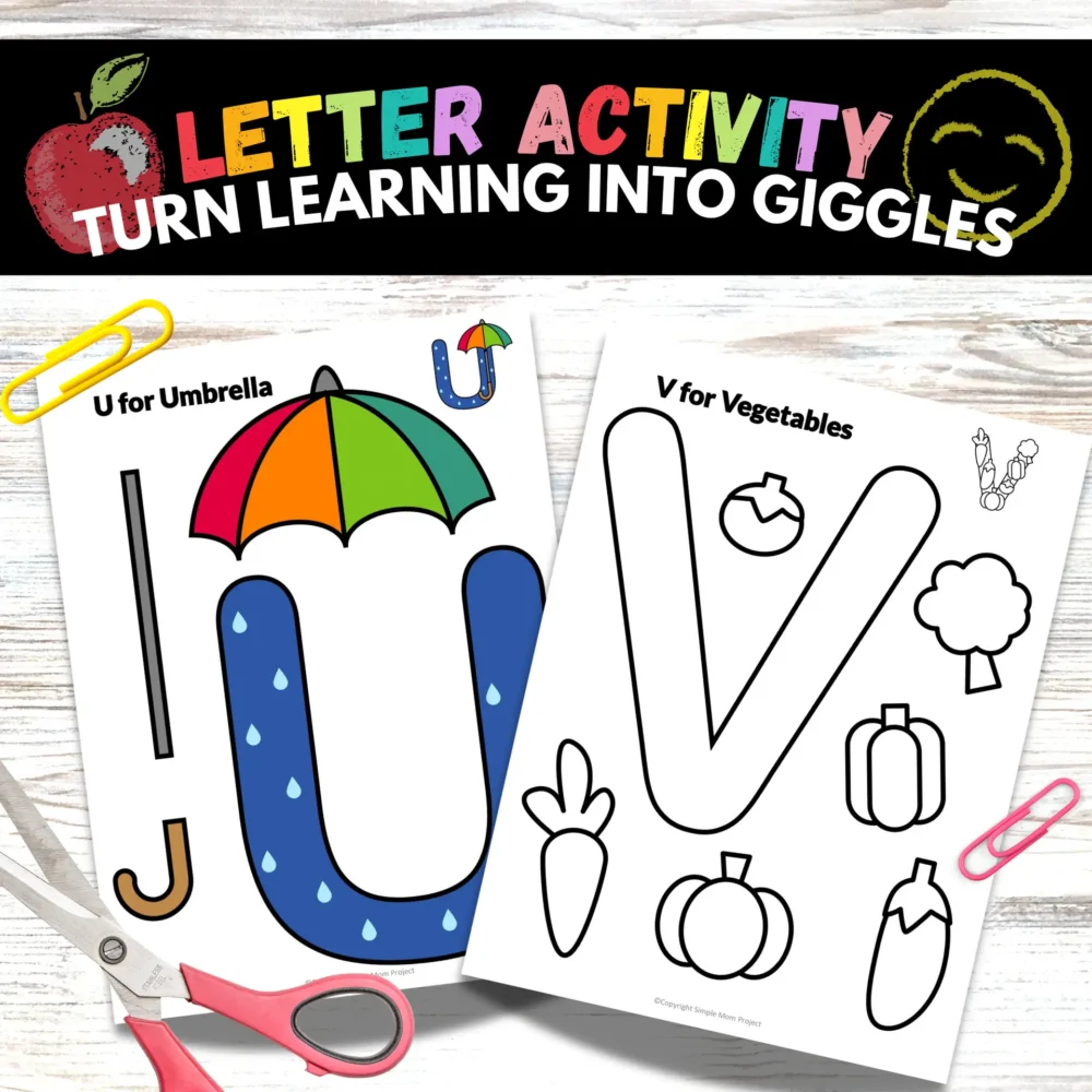 54 ULTIMATE Alphabet Cut and Paste Craft Printable Templates | Full Colored & Black and White - Image 5