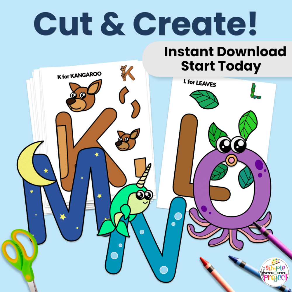 Make learning capital letters hands-on and fun! This printable pack includes 52 uppercase alphabet cut & paste crafts, perfect for preschool, kindergarten, or homeschool. Teachers love the no-prep, print-and-go format, and parents love the screen-free activities that keep kids engaged, creative, and proud of their work.
