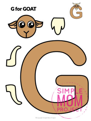 Alphabet Cut and Paste Craft Templates - Simple Mom Project Store