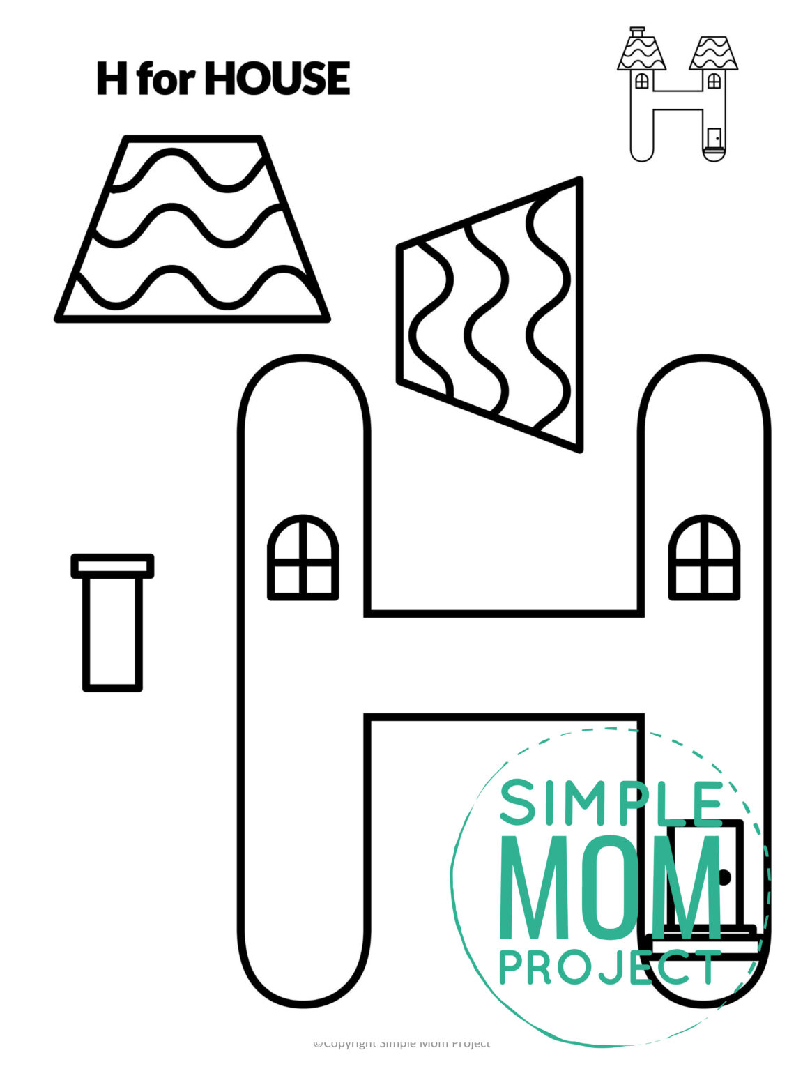 Uppercase Alphabet Crafts – 26 Black & White Printable Cut & Paste ...