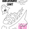 ankylosaurs cut and paste craft for kids, preschoolers, toddlers