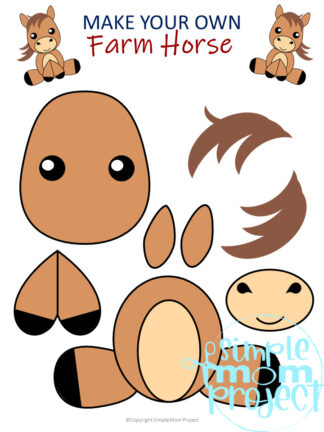 Build-a-Farm-Animal Cut and Paste Craft Templates - Simple Mom Project ...