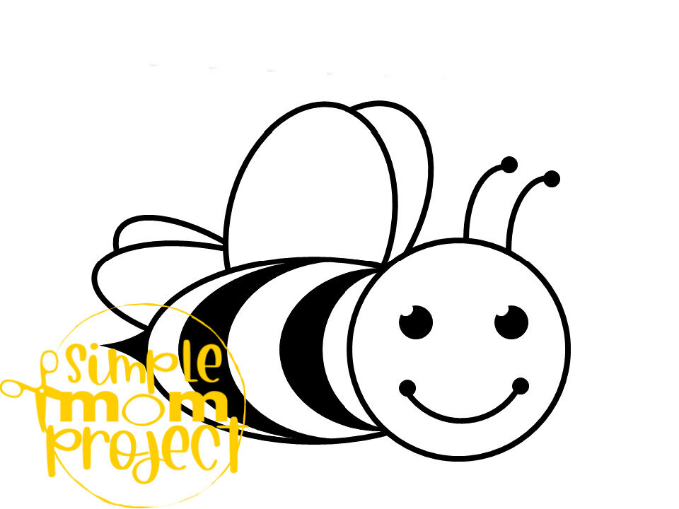 Printable Bee 3 Template Spring Template Crafts for Kids, preschoolers, toddlers and spring craft projects