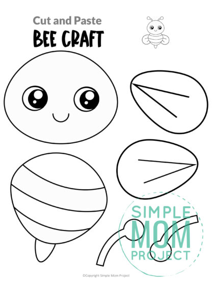 Insect And Bug Cut And Paste Craft Templates - Simple Mom Project Store