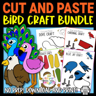 Bird Cut and Paste Craft Templates - Simple Mom Project Store