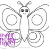 Printable Butterfly 2 Template Spring Template Crafts for Kids, preschoolers, toddlers and spring craft projects