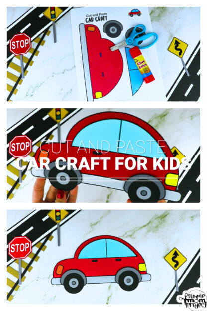 Car Cut and Paste Craft – Simple Mom Project Store