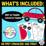 Car Cut and Paste Craft – Simple Mom Project Store