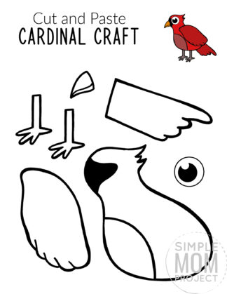 Bird Cut and Paste Craft Templates - Simple Mom Project Store