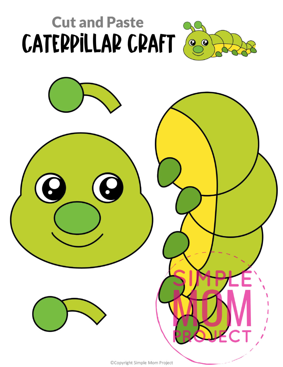 Insect and Bug Cut and Paste Craft Templates - Simple Mom Project Store