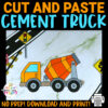 Are you looking for a fun, low prep vehicle craft activity for your kids? This printable diy cement truck craft template is suitable for kids of all ages, especially to toddlers, preschoolers and kindergarteners. Make sure to include this printable cement truck template in your lesson plans about vehicles or transportations. Don’t wait any longer, download and print your own cement truck template now!