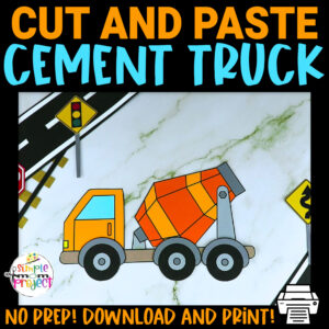 Are you looking for a fun, low prep vehicle craft activity for your kids? This printable diy cement truck craft template is suitable for kids of all ages, especially to toddlers, preschoolers and kindergarteners. Make sure to include this printable cement truck template in your lesson plans about vehicles or transportations. Don’t wait any longer, download and print your own cement truck template now!