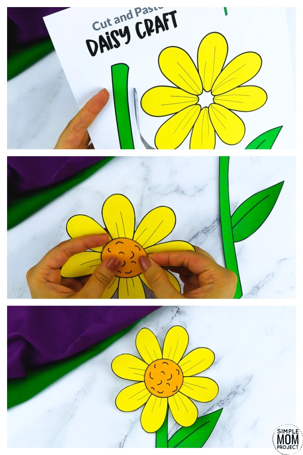 Printable Daisy Flower Craft template for kids, Daisy craft for toddlers and Daisy craft for kindergartners 10 (2)