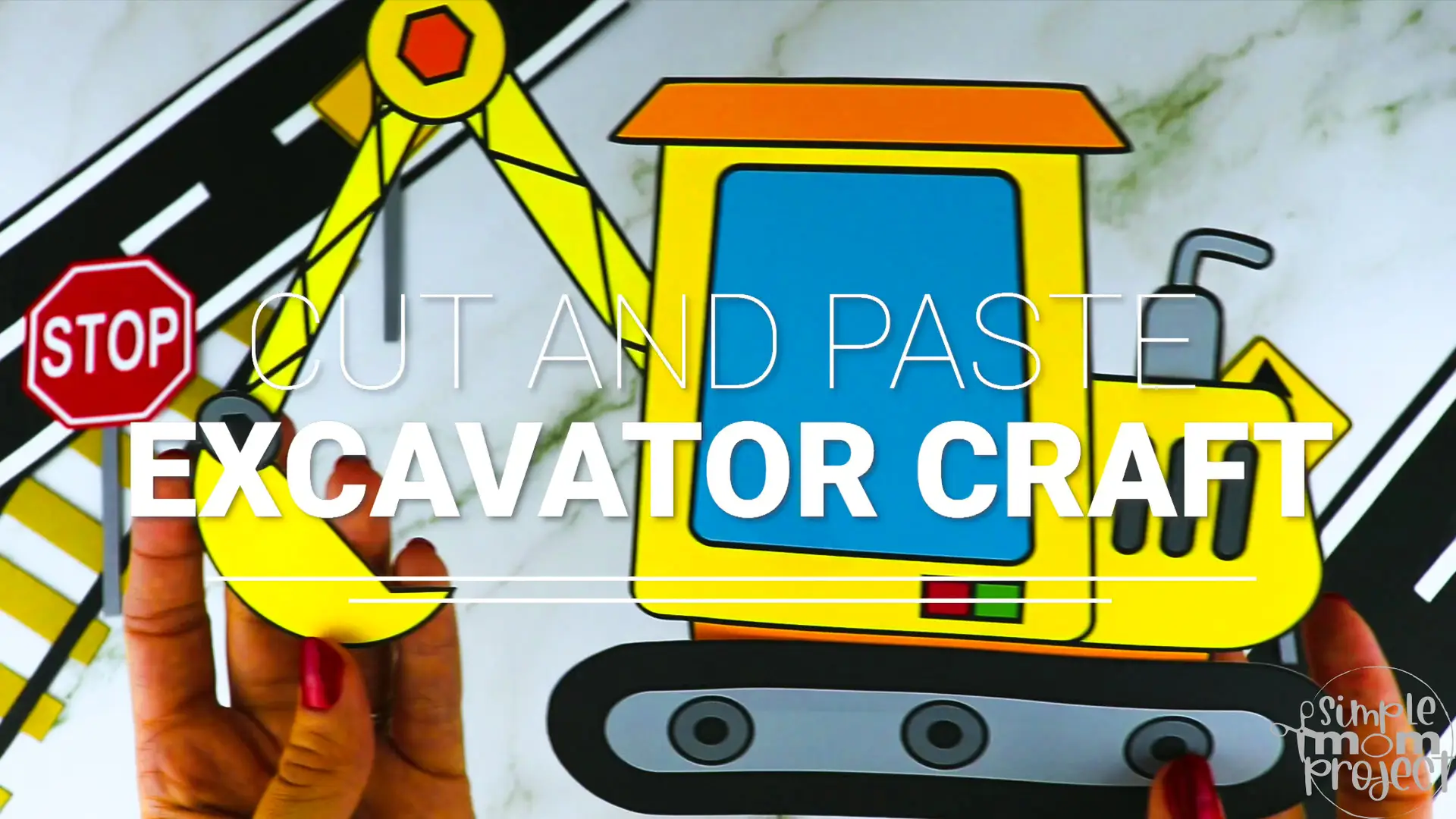 Printable Excavator Craft Transportation Vehicle Template for Kids, Preschool, Toddlers, Kindergarten 13