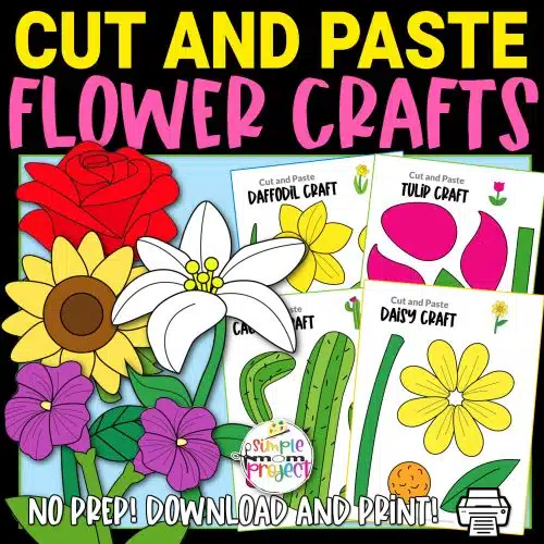 Printable Flower Craft Templates for flower Crafts for Kids Preschoolers and toddlers 4