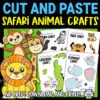 Looking for the best full colored zoo animal character crafts for your preschool, kindergarten and elementary kids? These easy jungle animal crafts make great cut and paste templates to keep toddlers, preschoolers or even big kids amused for hours. Including our popular lion craft, zebra craft and tiger crafts and many more these are sure to be a big hit with your kids for fun craft activities or even homeschooling lessons. Glue them to construction paper, add a handprint or make standing paper animals with a paper plate! Click here to grab these awesome, precolored safari animal character craft templates today.