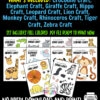 Looking for the best full colored zoo animal character crafts for your preschool, kindergarten and elementary kids? These easy jungle animal crafts make great cut and paste templates to keep toddlers, preschoolers or even big kids amused for hours. Including our popular lion craft, zebra craft and tiger crafts and many more these are sure to be a big hit with your kids for fun craft activities or even homeschooling lessons. Glue them to construction paper, add a handprint or make standing paper animals with a paper plate! Click here to grab these awesome, precolored safari animal character craft templates today.