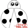 Printable Ladybug Template Spring Template Crafts for Kids, preschoolers, toddlers and spring craft projects