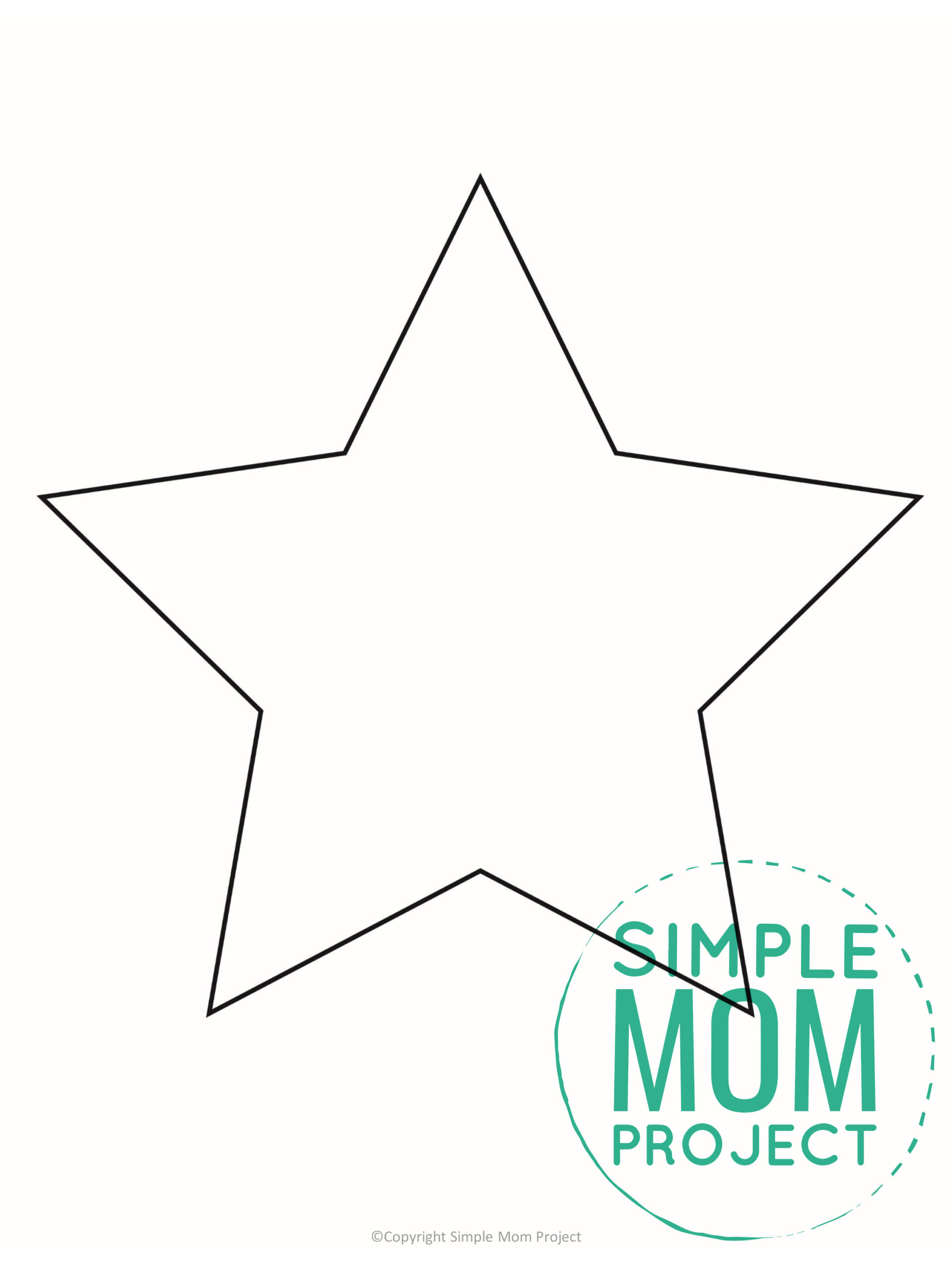 Printable Summer Beach Star Template for Kids, preschooler and toddler 2
