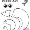 Printable Ocean Animal Dolphin Crafts for kids of all ages, including preschoolers and toddlers dolphin template 4