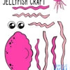 Printable Ocean Animal Jellyfish Crafts for kids of all ages, including preschoolers and toddlers jellyfish template 3