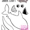 Printable Ocean Animal Shark Crafts for kids of all ages, including preschoolers and toddlers shark template 5