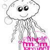 Printable Ocean Animal Template Coloring Book for kids, preschoolers and toddlers jellyfish template