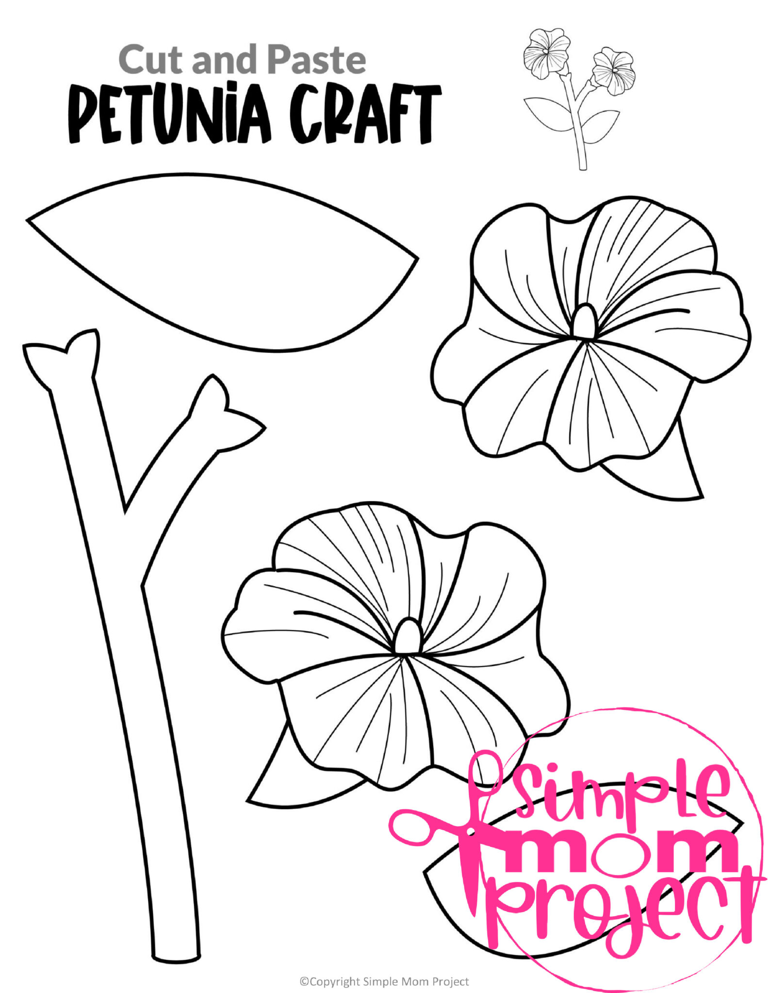 black-and-white-flower-cut-and-paste-craft-templates-simple-mom