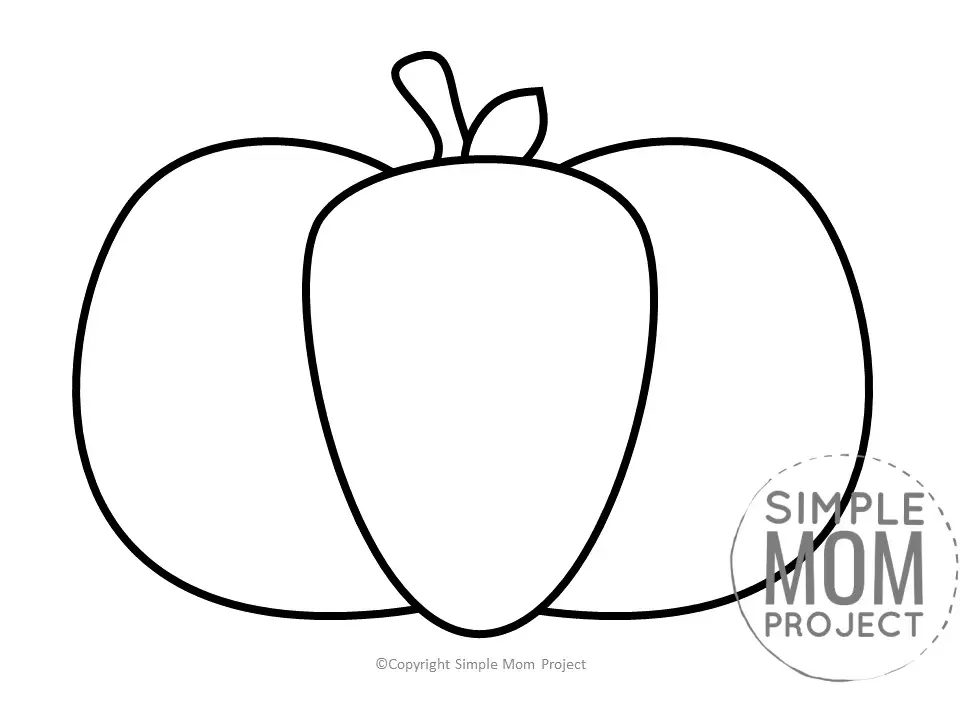 Printable Pumpkin Template for toddlers, preschoolers, kindergarteners and elementary kids