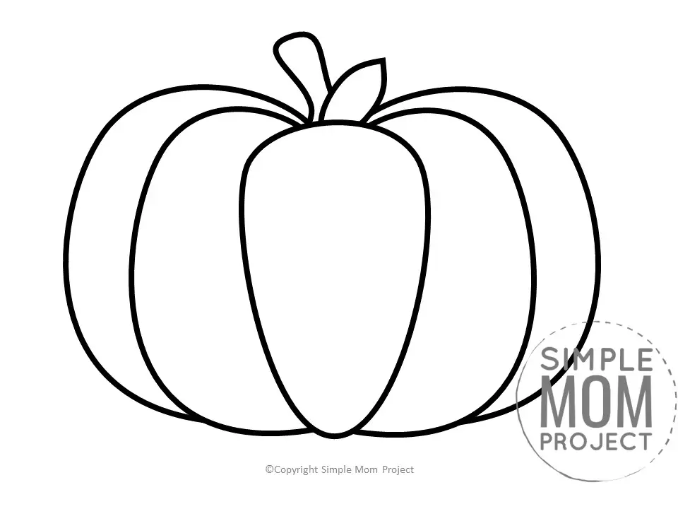 Printable Pumpkin Template for toddlers, preschoolers, kindergarteners and elementary kids