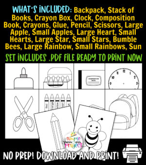 Grab these easy, printable back to school Themed cut out templates for classroom decor, back to school crafts and elementary school teachers, students preschoolers and toddlers. Turn them into a fun banner or spring activity for your kids. From a simple pencil to a classic backpack template, these templates will give you so many creative ways to enjoy the season. Easily click and download your set of our back to school templates today!