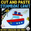 Are you looking for a fun paper boat craft for your toddler, preschool and kindergarten kids? This easy printable steamboat craft template will keep your kids busy while you’re doing household chores. Include this steamboat craft in your next lesson plans about vehicles or transportations. Take out all your crafting materials and grab our printable steamboat template today!