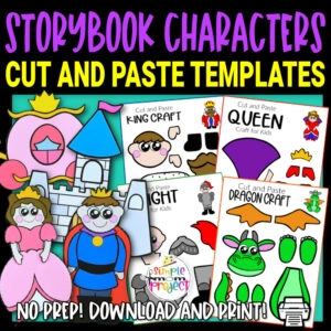 Looking for the best storybook character crafts for your kids? These easy, full colored character crafts have fun cut and paste templates to keep toddlers, preschoolers or even big kids amused for hours. Including our popular princess, horse, castle carriage and many more these are sure to be a big hit with your kids for fun craft activities or even homeschooling lessons. Click here to grab these awesome full colored storybook character craft templates today.