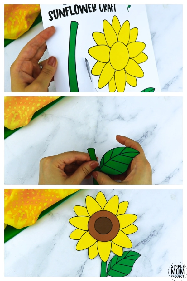 Printable Sunflower Flower Craft template for kids, Sunflower craft for toddlers and Sunflower craft for kindergartners 11 (2)