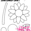 Printable Sunflower Flower Craft template for kids, Sunflower craft for toddlers and Sunflower craft for kindergartners 11 (2)