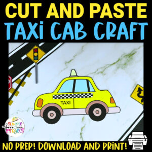 Are you looking for a fun paper craft activity to do during the weekend? This printable taxi cab craft is perfect for kids of all ages, especially to toddler, preschool and kindergarten kids. Our cute taxi craft design will inspire you to create a life-size taxi car using cardboard boxes and other recycled materials. Be sure to grab our printable taxi cab craft template for your little ones.