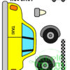 Printable Taxi Cab Craft Transportation Vehicle Template for Kids, Preschool, Toddlers, Kindergarten 14