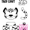 printable cut and paste safari and jungle craft for kids preschoolers toddlers kindergarten tiger