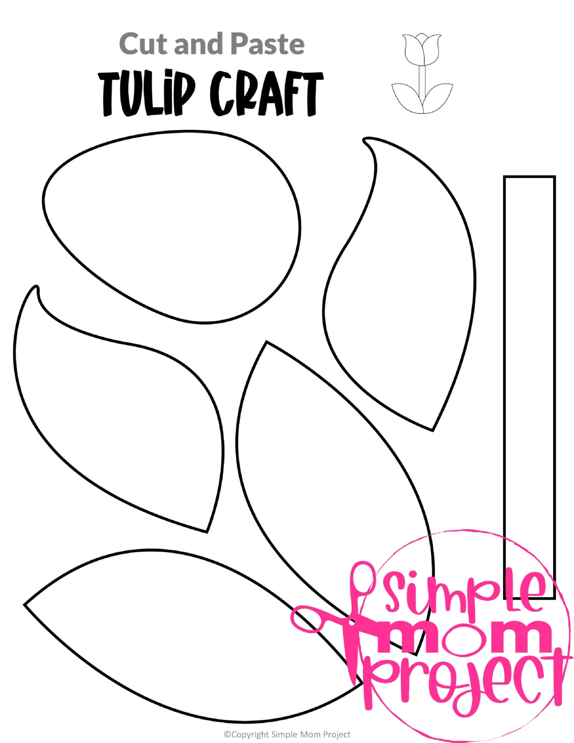 Printable Tulip Craft for Kids, preschoolers and toddlers 10 (2)