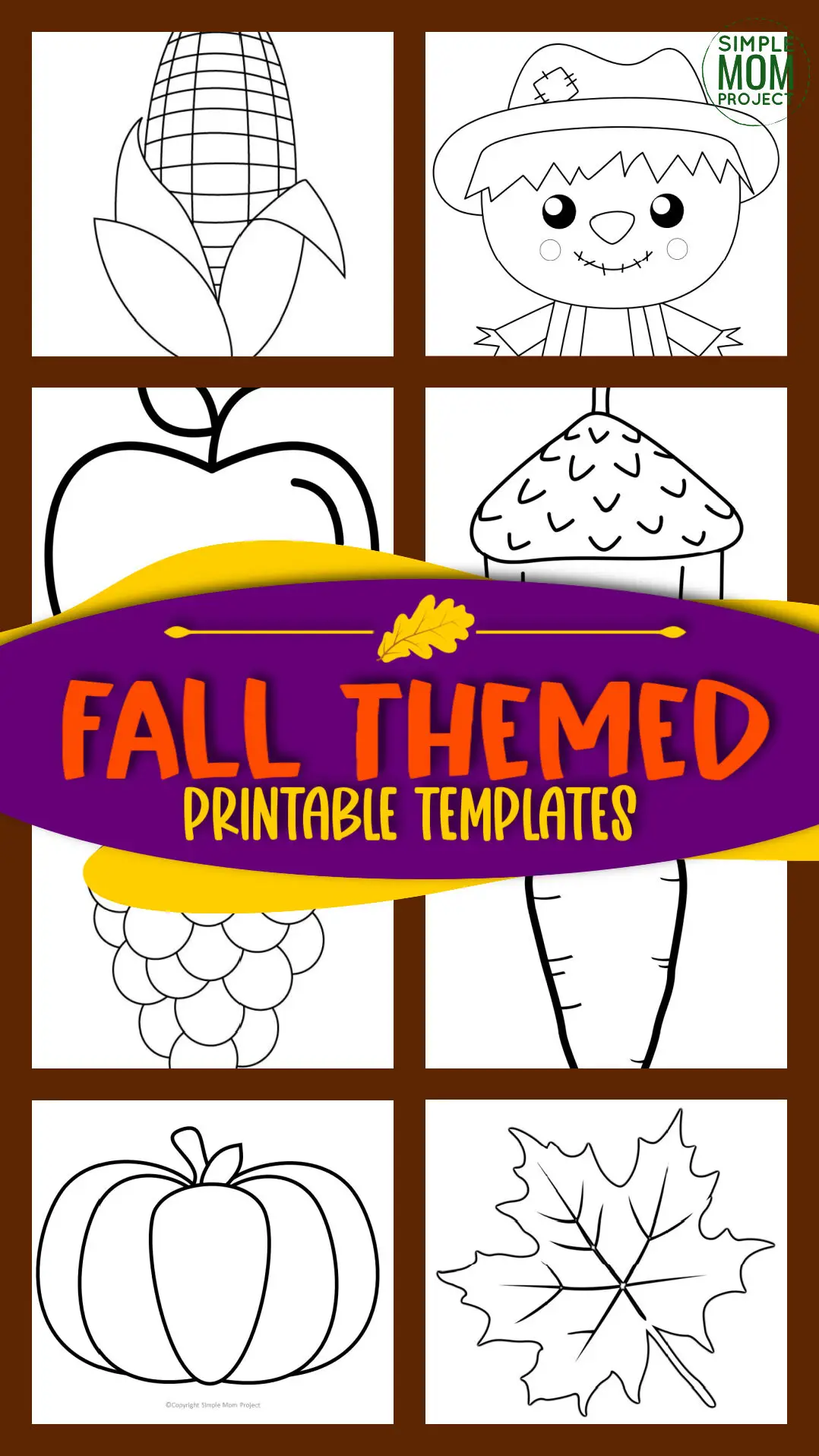 Printable fall templates for autumn projects fall crafts fall decor and fall activities 5