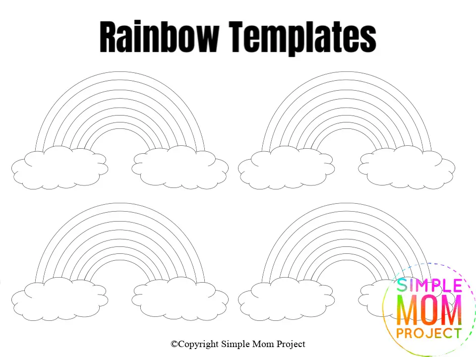Small Rainbow Template Blank Watermark