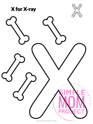 Black and White Alphabet Cut and Paste Craft Templates - Simple Mom ...