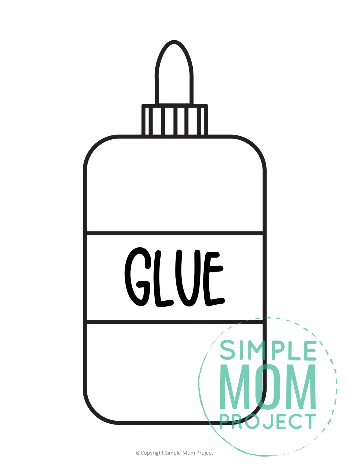printable glue template for kids preschoolers and toddlers