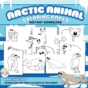 Are you looking for a fun way to teach your kids about arctic animals? What better way to bring fun to homeschooling than with the help of these simple Arctic Animal template coloring pages. Use our cute Baby Harp Seal, wily Arctic Fox or Proud Emperor Penguin to learn the alphabet and create fun coloring pages. They’re ideal for toddlers, preschoolers or kindergartners who love art projects, so click here and get your printable Arctic Animal coloring templates today!